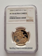 2004 GREAT BRITAIN - 2 Pounds Gold Sovereign - NGC Proof 70 Ultra Cameo