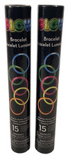 Set Of Two 15pk Glow Bracelets Lumineux, Perfect For Halloween, Parties, Camping