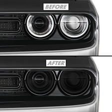 For 15-23 Dodge Challenger Headlight Smoke Precut Vinyl Tint Overlays