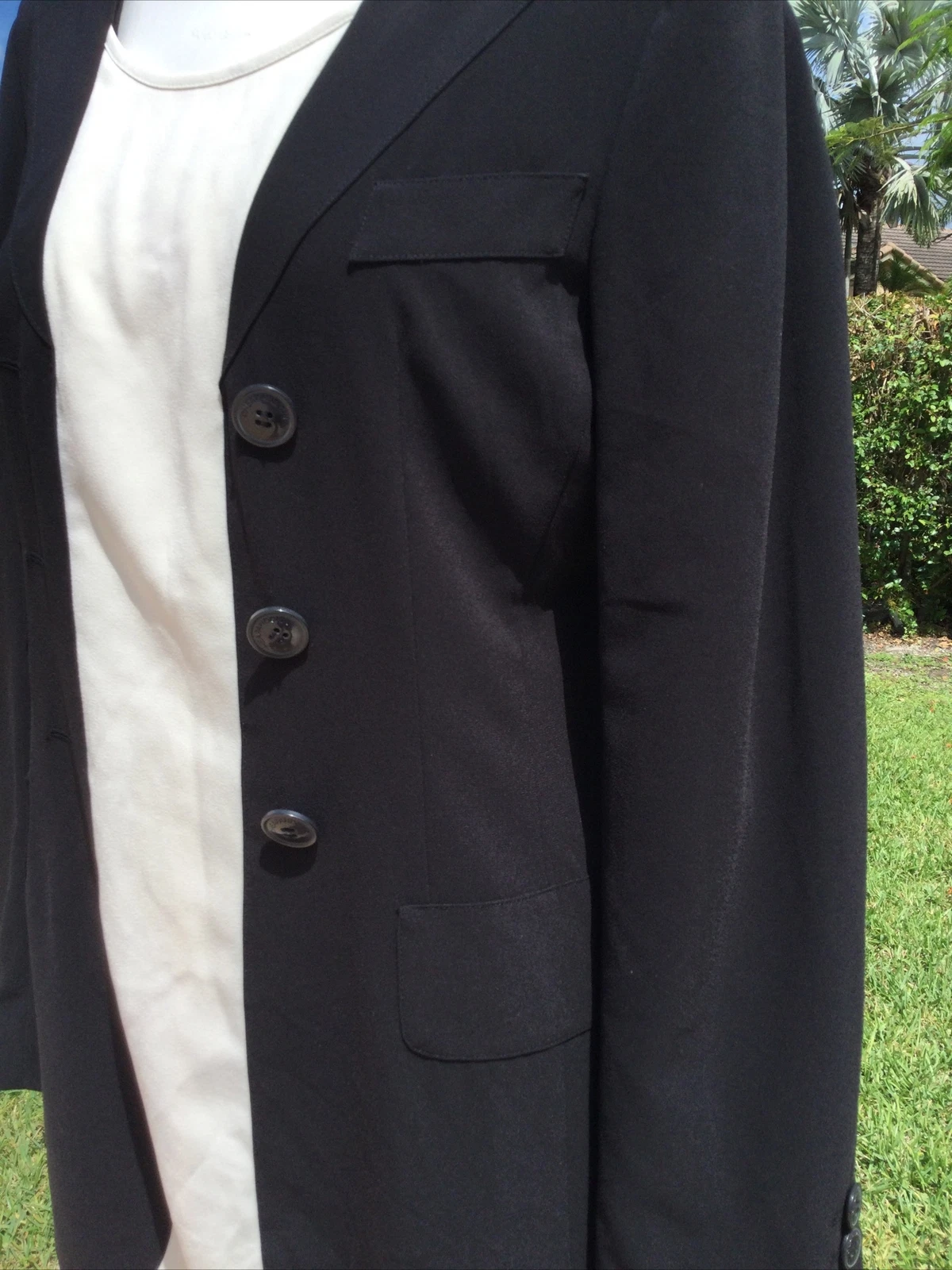 ABITO STILE GIACCA MOSCHINO ECONOMICO E CHIC COLORE NERO E PANNA Tg 8 MADE IN ITALY