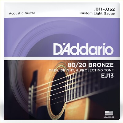 Daddario EJ13 | 011-052 | 80/20-Westerngitarren-Saiten | Akustikgitarren-Saiten