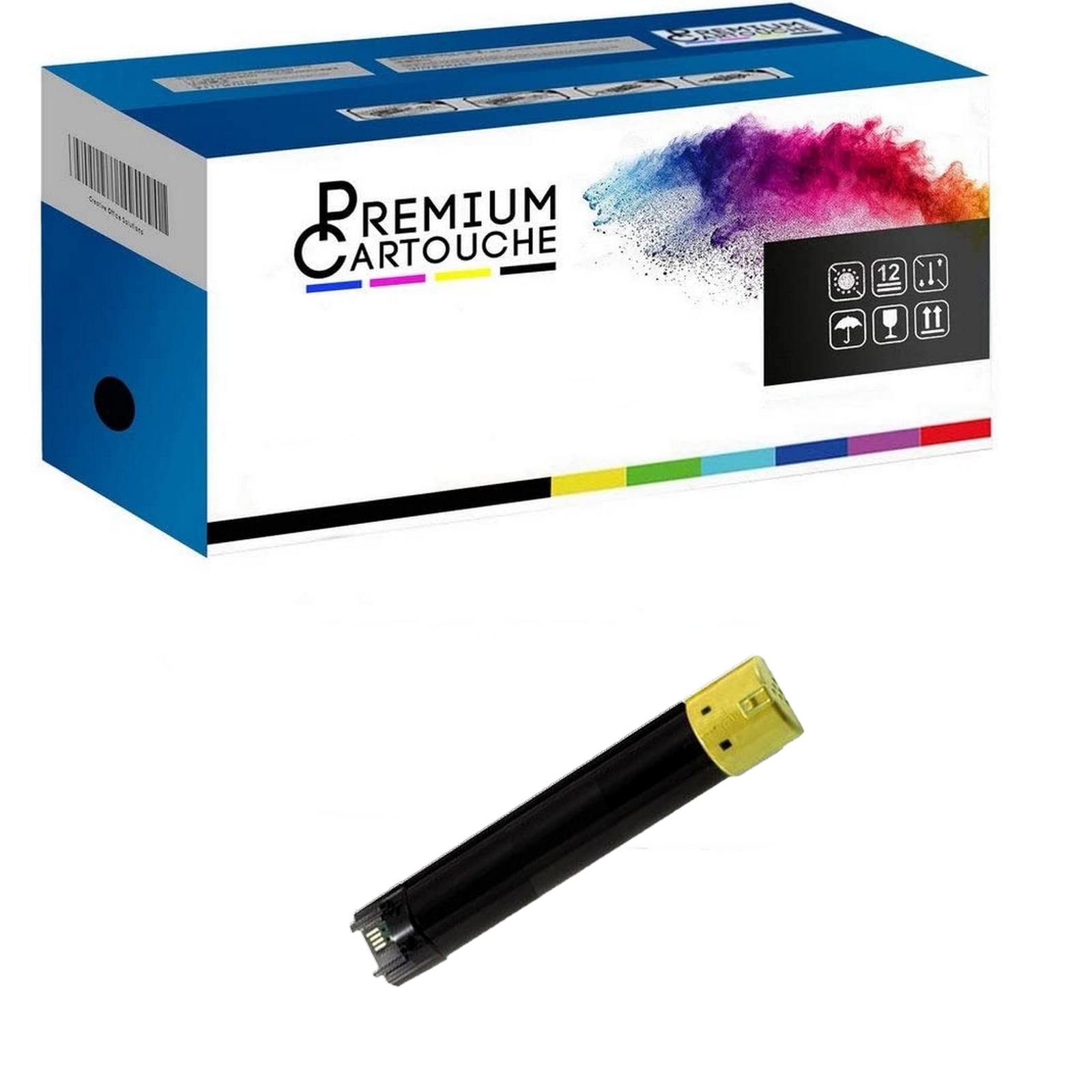 Toner jaune C13S050660 compatible Epson WorkForce AL, éclats graphiques