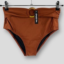 SIMPLY BE Womens LOOP FRONT HIGH WAIST BIKINI SIZE UK-14 brand new