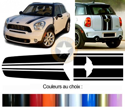SET STREIFEN MOTORHAUBE UND KOFFERRAUM FÜR MINI COUNTRYMAN DEKO AUTO STICKER BD419-3*
