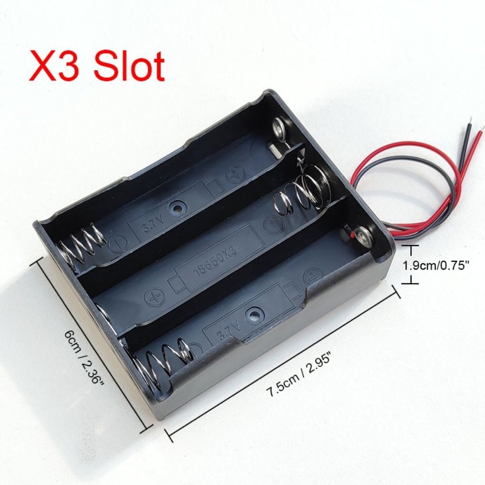 Wire Lead Batteries Box Clip Standard Size AA Battery Case 18650