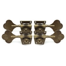 2L2R,Vintage Open 4 Strings Bass Tuning Pegs Tuners Machine Heads Bronze