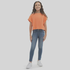 Jordache Girls Jegging Jeans, Medium Enzyme, XL 14-16