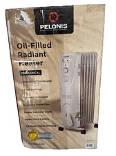 Pelonis PHO15A2AGW Oil Filled Radiant Heater White New Open Box