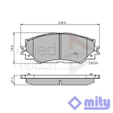 Fits Toyota Auris 2006-2018 RAV4 2005- Yaris 2012-2013 Brake Pads Set Front Mity