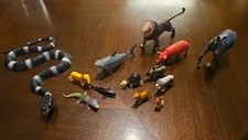 Mixed Lot Small Medium Plastic Zoo Safari Jungle Farm Animal Figures 13 Pcs.