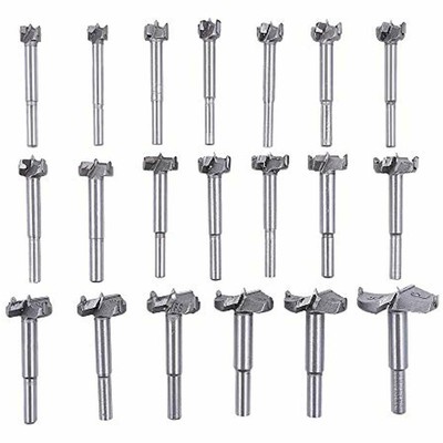20Pcs Forstner Drill Bits Tungsten Steel Woodworking Hole 