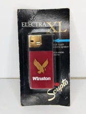 Vintage 1980s Winston Cigarette brand disposable lighter never opened 