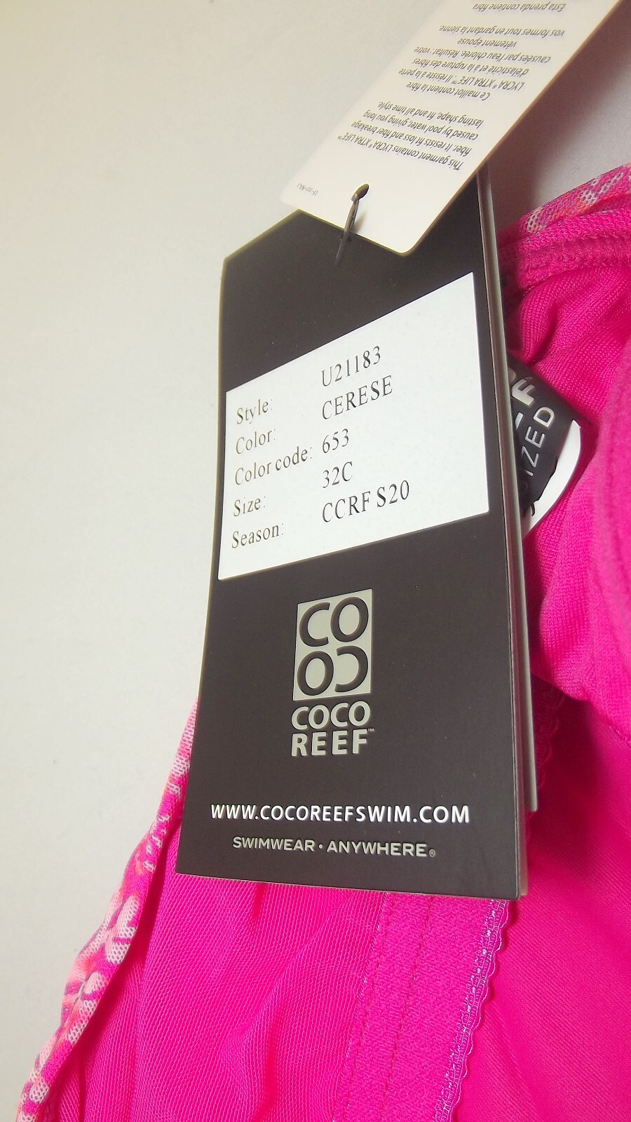 Contours Coco Reef Top Tankini Rosso Mare Taglia 46 us 8 32c Ferretto Strati image 8