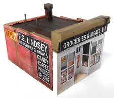 Downtown Deco O Scale Lindsey's Grocery Craftsman Building Kit  25 Detail Set