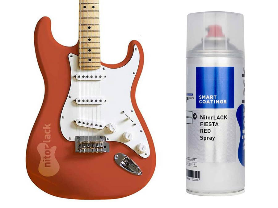 Vernis Nitrocellulose Fiesta Red NitorLACK pour Guitare en Aérosol 400ml