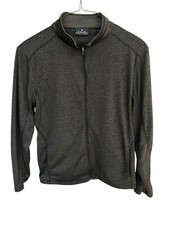 Fossa women's L grey full zip performance track jacket