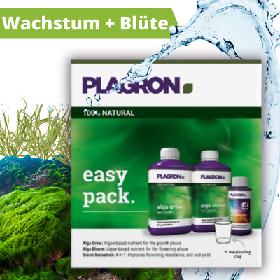 Plagron Easy Pack 100% NATURAL ALGA Nährstoffe Wachstum Blüte Set Growbox