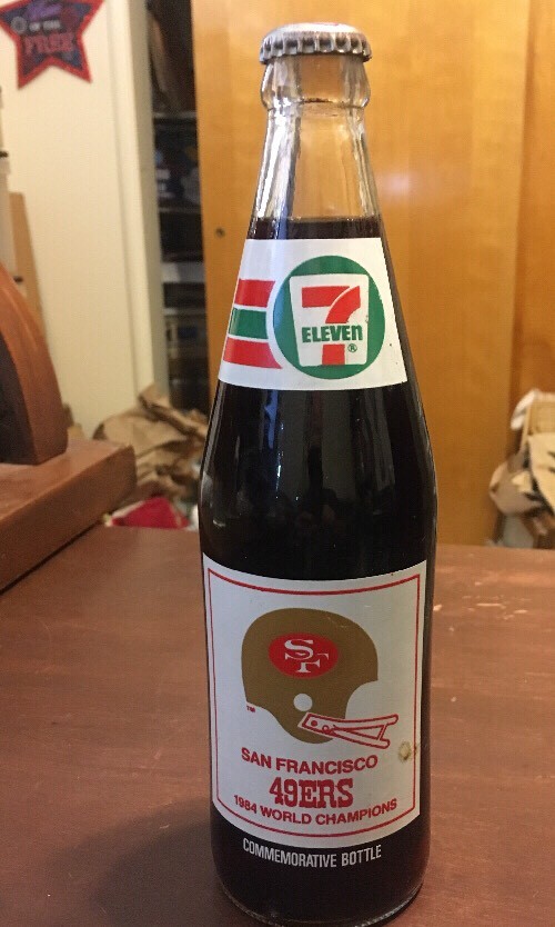 Vintage Commemorative 7-11 San Francisco 49ers Coca-Cola Bottle
