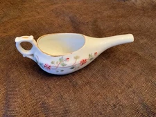 Antique Germany Child's Porcelain Invalid Feeder nursing Cup gravy boat