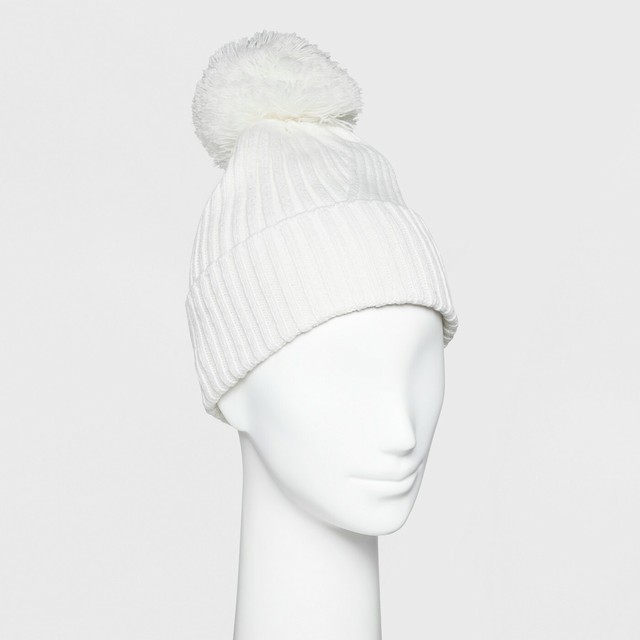 Women's Ribbed Cuff Pom Beanie - A Day 