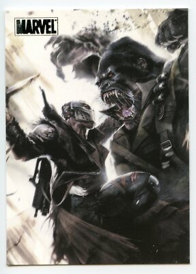 2010 Marvel Heroes & Villains Silver Parallel 16 - Gorilla-Man vs. Scourge