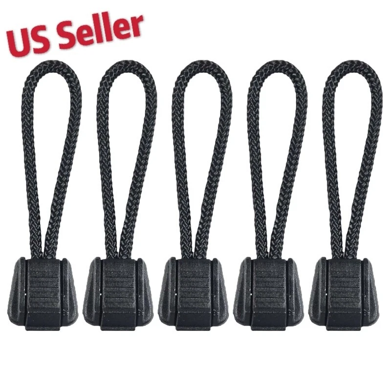 10 PCS Paracord Zipper Pulls w/ Plastic Pull Tab for Backpack Jacket bags School - Image 2 of 4