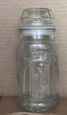 Vintage 1981 75th Anniversary Planters Mr. Peanut Glass Jar with Lid Canister