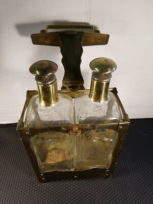 TILSO Vintage 2 pc. DECANTER SET Old Musicbox Stoppers and TILSO Vintage 2 pc. DECANTER SET Old Musicbox Stoppers and