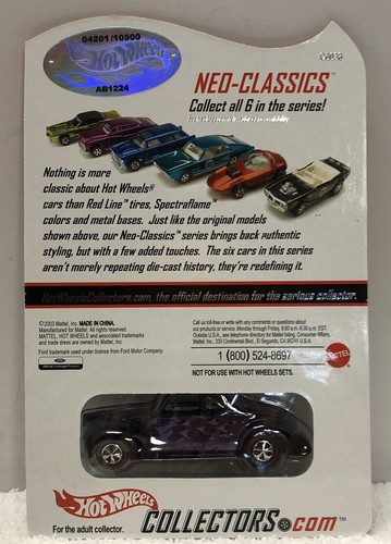 HOT WHEELS RLC NEO-CLASSICS SERIES 3 '40 FORD COUPE #6/6 #04201/10,500. NM. - Picture 5 of 6