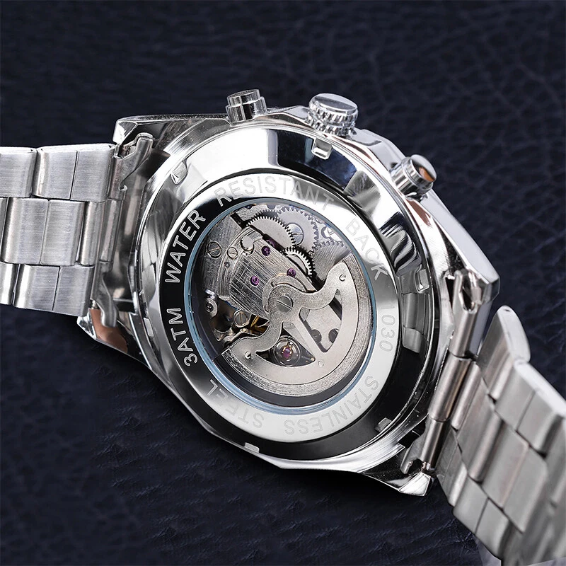 Stainless Steel Waterproof Mens Watches Luxury Automatic Mechanical Wristwatch - image 4 of 4