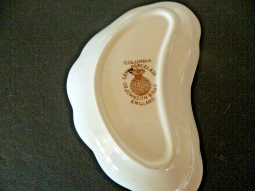 2 ANTIGUOS PLATOS DE HUESO SEMI PORCELANA JOHNSON BROS COLUMBIA 1 PATRÓN WASHINGTON - Imagen 3 de 8