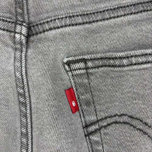 Levi's Wedgie Straight Damen 32 x 28 grau Knopfleiste Stretch - Bild 5 von 8