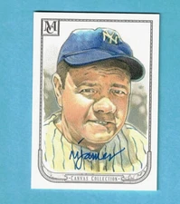 Babe Ruth 2018 Topps Museum Collection Canvas Artist Signed #CC43 A504