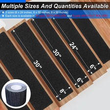 Outdoor Stair Treads Non-Slip Step Strips for Wooden Steps 5 Pack 6  x 30  A