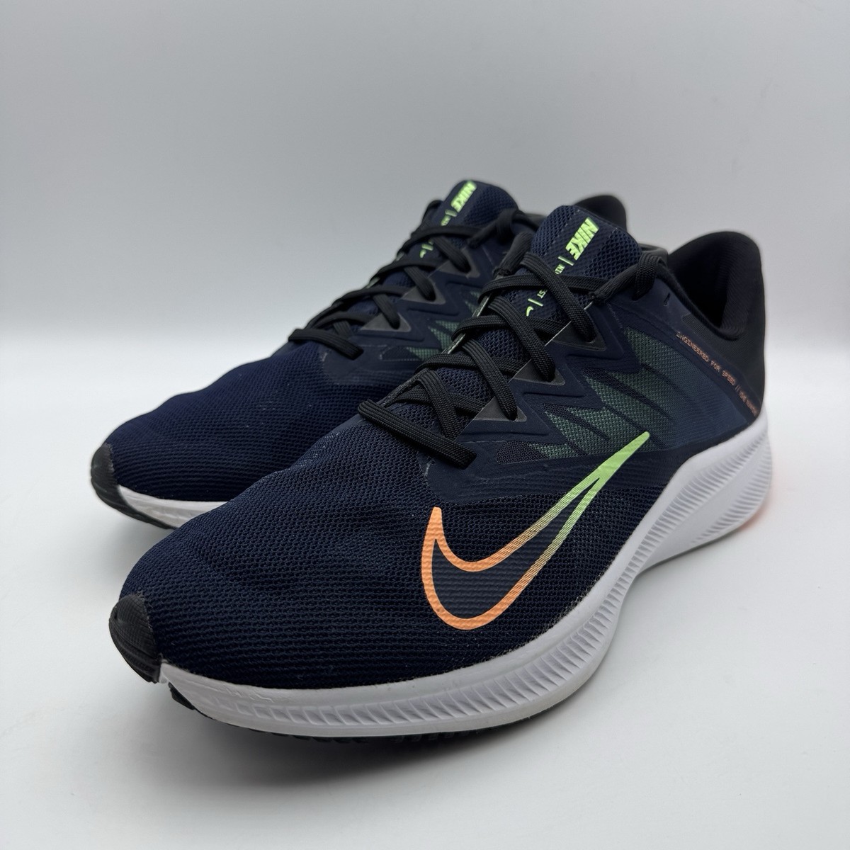 Nike Quest Men's Running Shoes Navy Blue Orange CD0230-404 Size