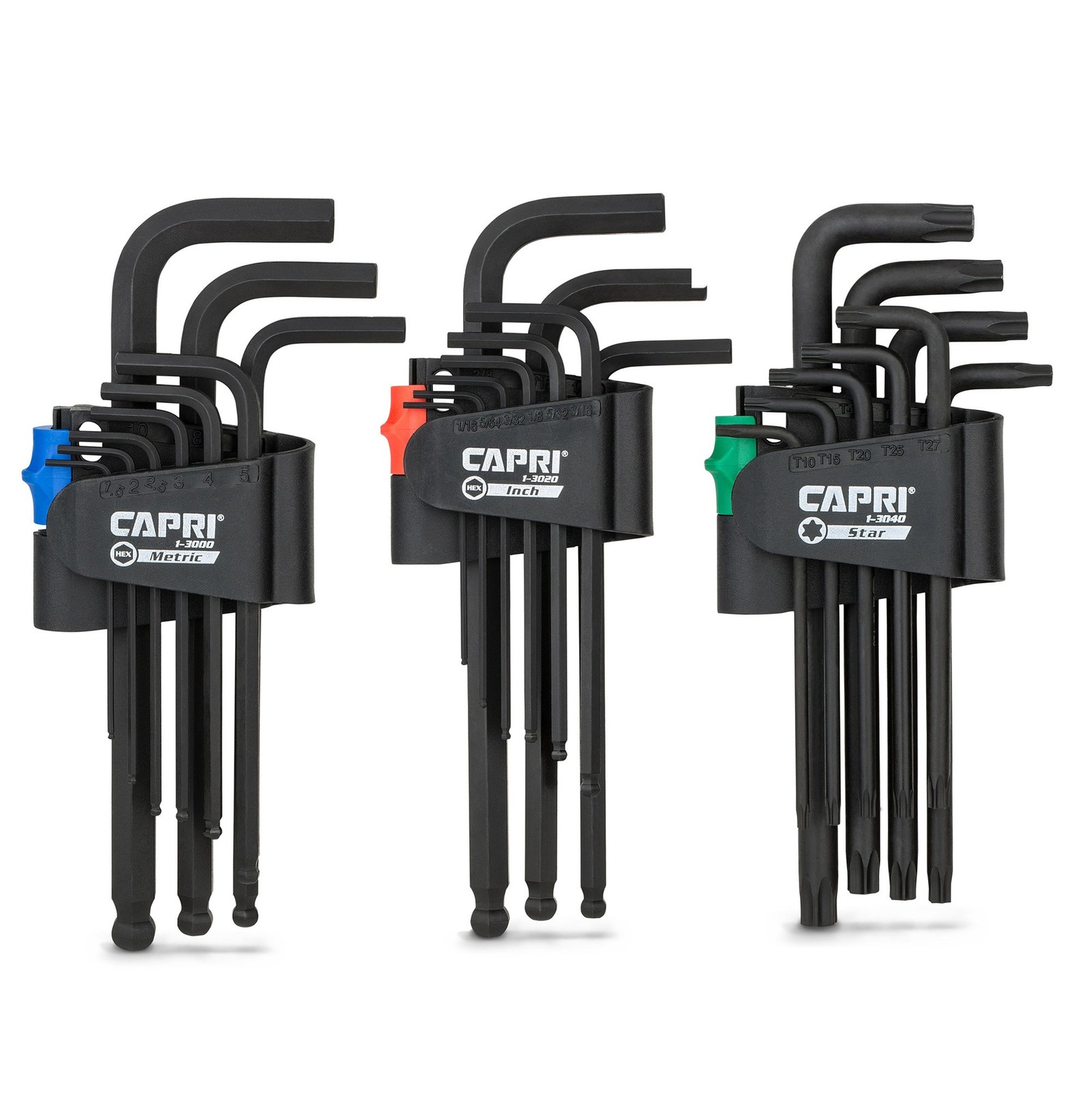 Long Arm Hex & Torx Key Set with Ballpoint End - Metric & SAE