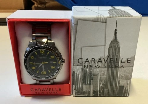 Caravelle New York Men's Quartz Stainless Steel Watch 45B143