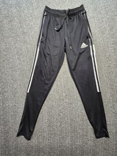 adidas Womens Essentials Tiro 21 Track Pants Black Tapered Leg Zip Ankle Size XS