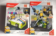Megaconstrux Minions Ice Cream Truck Mini Motorcycle Mania