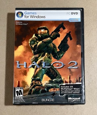 Halo 2 Windows Vista PC Game DVD-ROM w/Key & Manual, Microsoft Bungie PC-DVD VG!