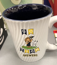 Milwaukee Brewers Go Team Swirl Snoopy Peppermint Patty Coffee Mug NEW!