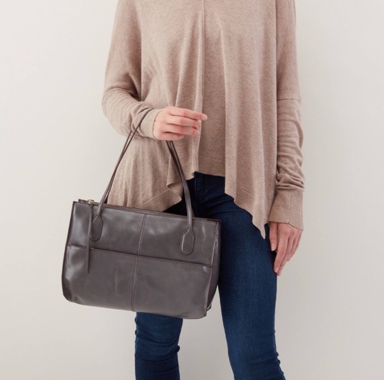 Hobo International Friar Charcoal Shoulder Bag Wi… - image 1