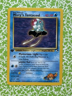 Misty's Tentacool 32 Gym Heroes 1st Ed.  *Pokemon Jellaaay Tiiiime