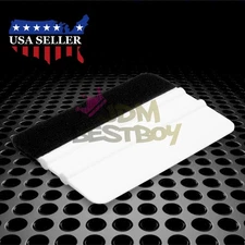 4" White Felt Edge Squeegee Scraper Vinyl Wrap Decal Sticker Application Tool