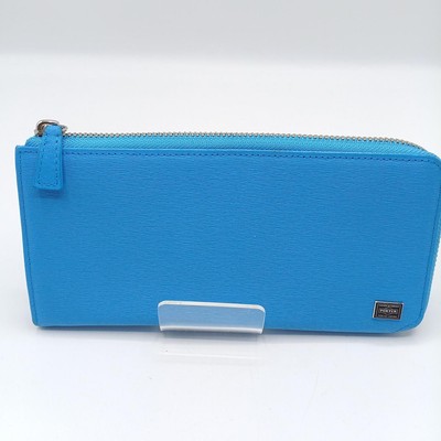 PORTER zipper blue long wallet | eBay