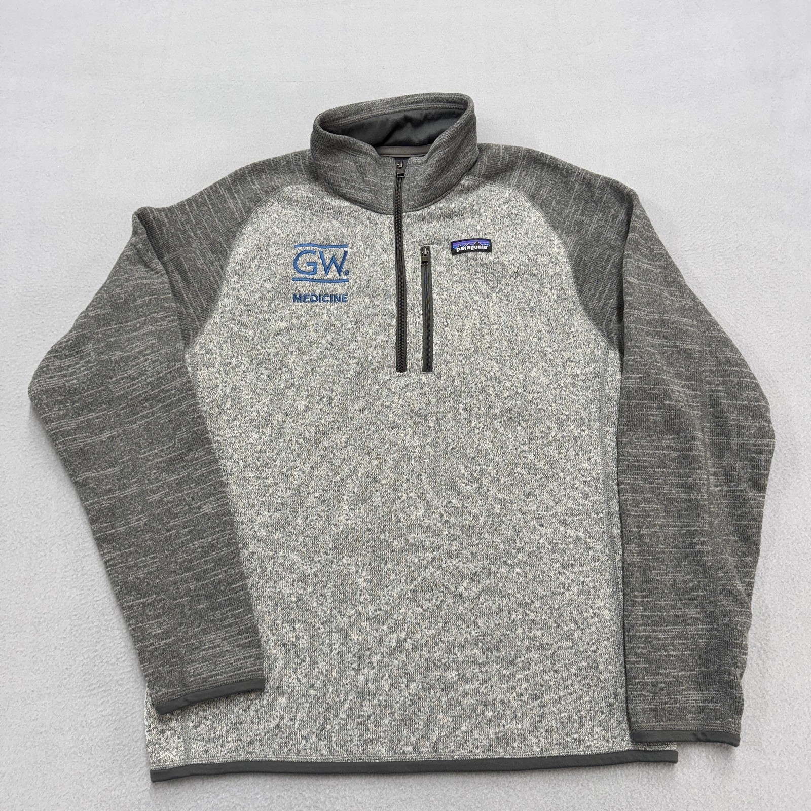 Patagonia Mens Medium Gray Better Sweater 1/4 Zip Fleece GW Medicine Pullover