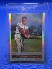 2003 Topps Gallery HOF Set RED SCHOENDIENST # 47 Artist Proof-Stripes Variation