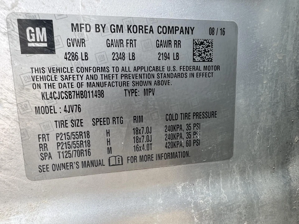 Used Fuel Tank fits: 2017 Buick Encore FWD Grade A - Изображение 2 из 4