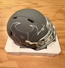Nico Collins Autographed Texans Slate Mini Helmet Beckett Witnessed