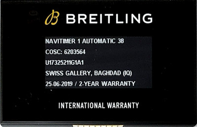 Breitling Navitimer 1 U17325211G1A1 Authentic Watch 2-Yr Certificate Warranty